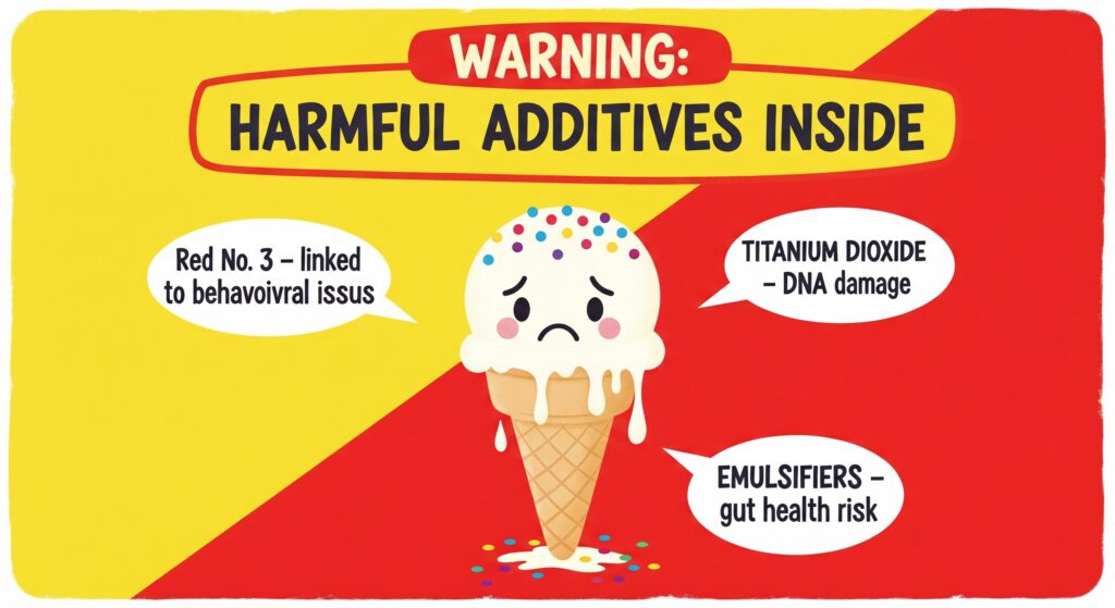 toxic chemicals in commercial ice cream