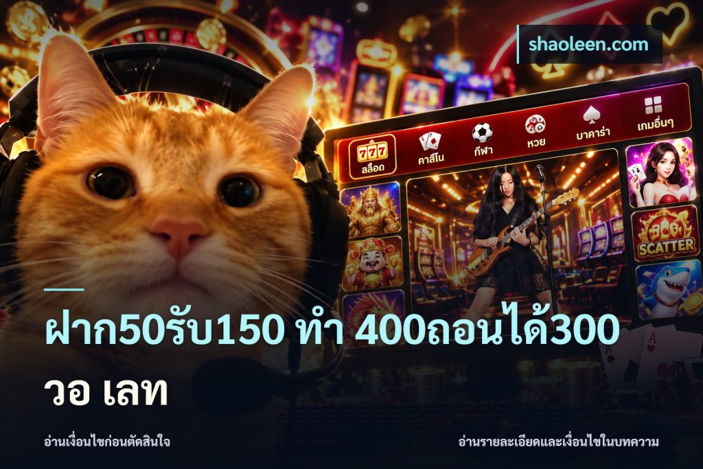 ฝาก50รับ150 ทํา 400ถอนได้300 วอ เลท