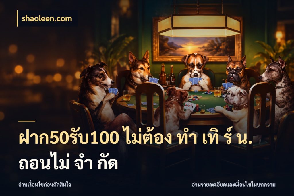 ฝาก50รับ100 ไม่ต้อง ทํา เทิ ร์ น. ถอนไม่ จํา กัด เปิดมุมโปรให้เข้ากับเกมแนวโปรด สไตล์ shaoleen.com