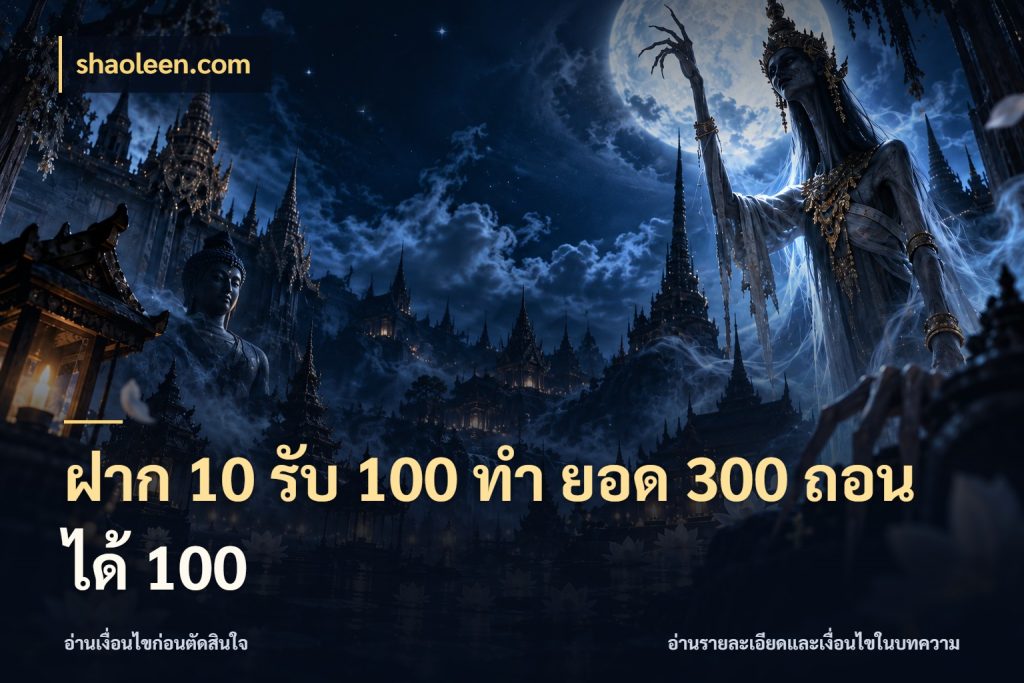 ฝาก 10 รับ 100 ทํา ยอด 300 ถอนได้ 100