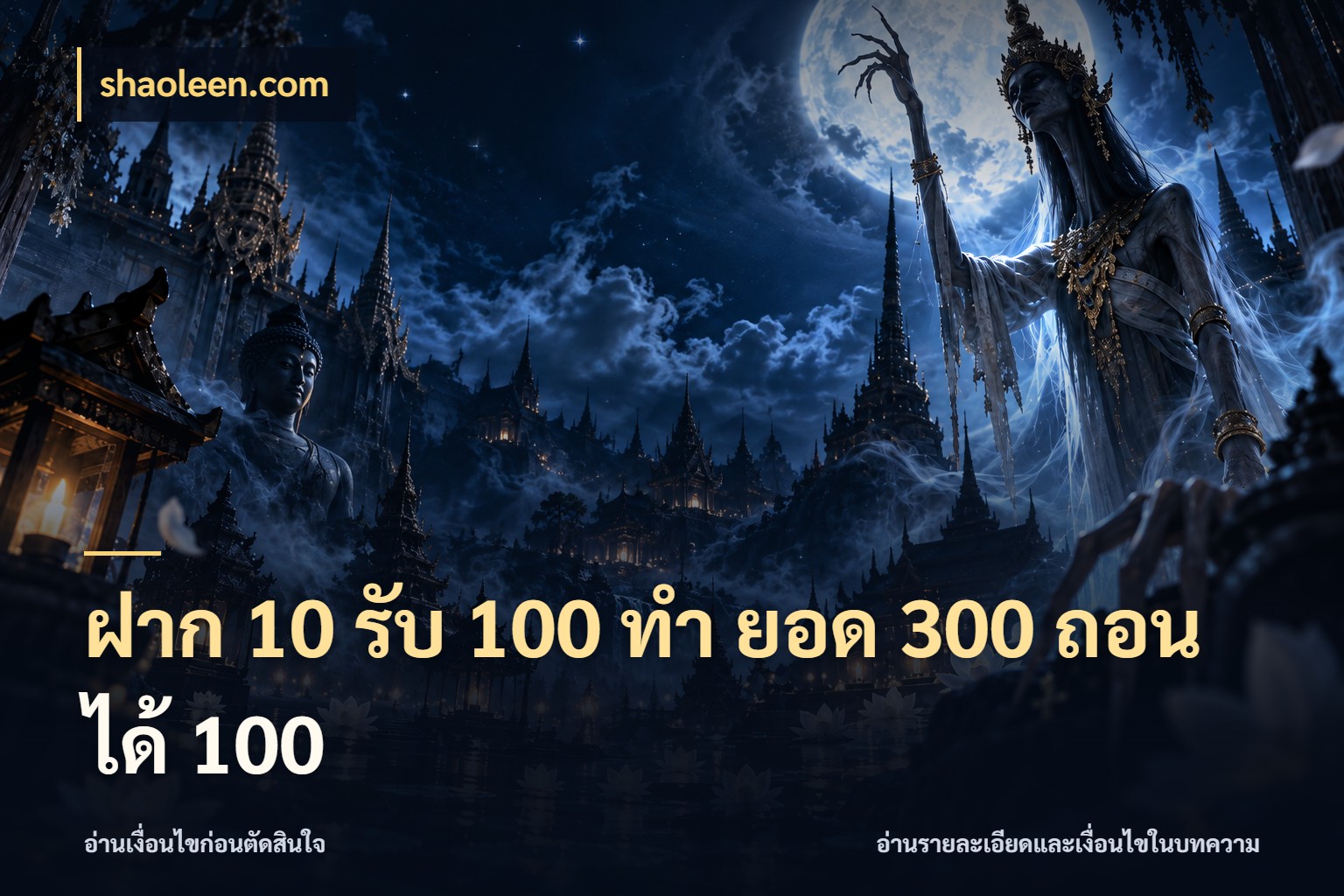 ฝาก 10 รับ 100 ทํา ยอด 300 ถอนได้ 100 จุดเด่นของเครดิตที่คนชอบเกมอยากรู้ กับ shaoleen.com