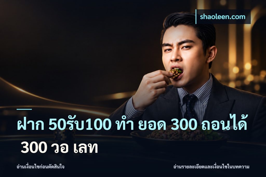 ฝาก 50รับ100 ทํา ยอด 300 ถอนได้ 300 วอ เลท