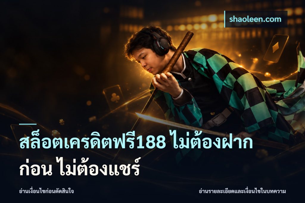 สล็อตเครดิตฟรี188 ไม่ต้องฝาก ก่อน ไม่ต้องแชร์
