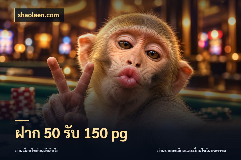 ฝาก 50 รับ 150 pg เครดิตกับรูปแบบโปรที่ตรงใจ ในมุม shaoleen.com