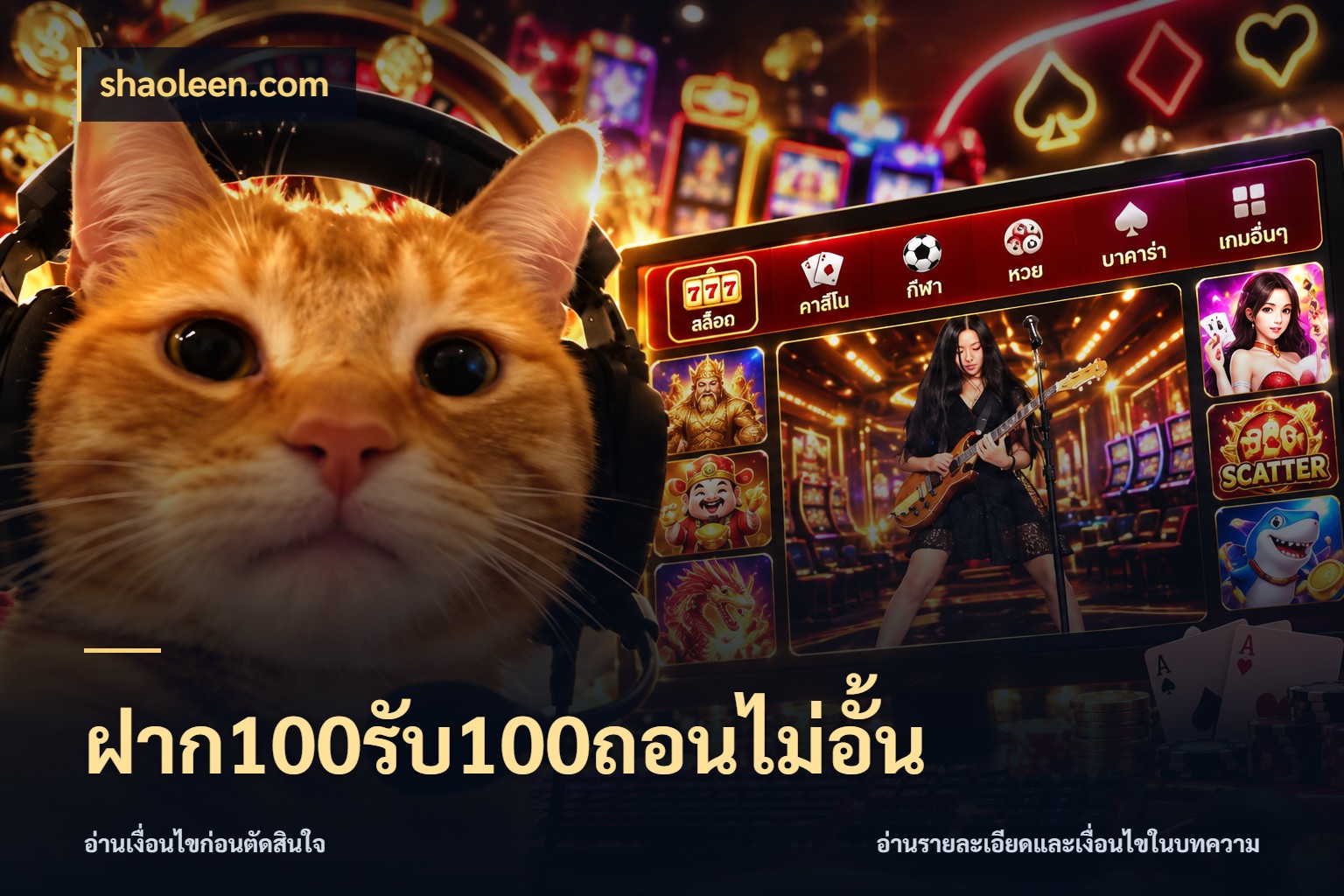 ฝาก100รับ100ถอนไม่อั้น เครดิตกับรูปแบบโปรที่ตรงใจ สไตล์ shaoleen.com