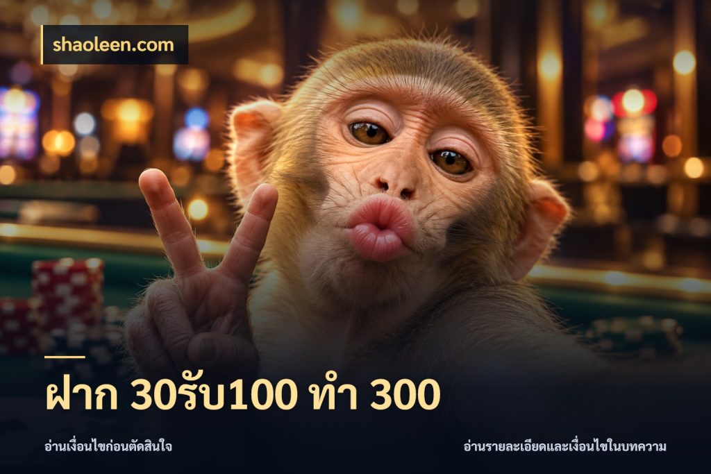 ฝาก 30รับ100 ทำ 300 เครดิตกับรูปแบบโปรที่ตรงใจ กับ shaoleen.com