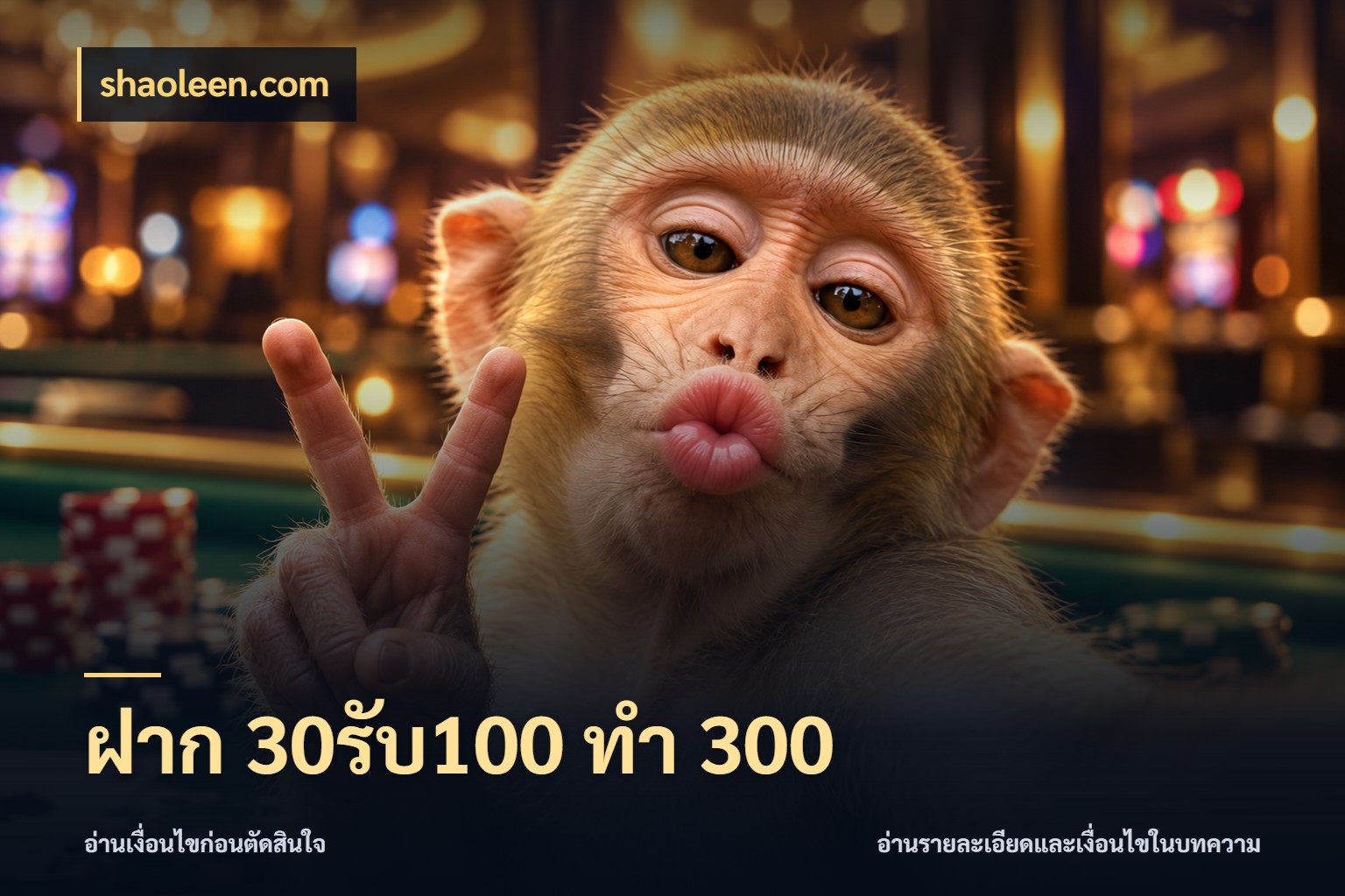 ฝาก 30รับ100 ทำ 300 เครดิตกับรูปแบบโปรที่ตรงใจ กับ shaoleen.com