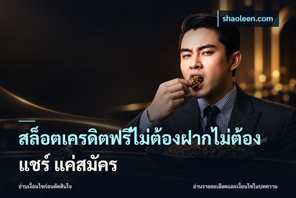 สล็อตเครดิตฟรีไม่ต้องฝากไม่ต้องแชร์ แค่สมัคร