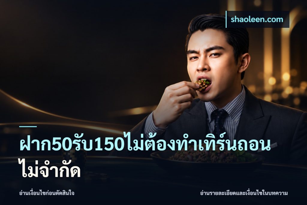 ฝาก50รับ150ไม่ต้องทําเทิร์นถอนไม่จํากัด