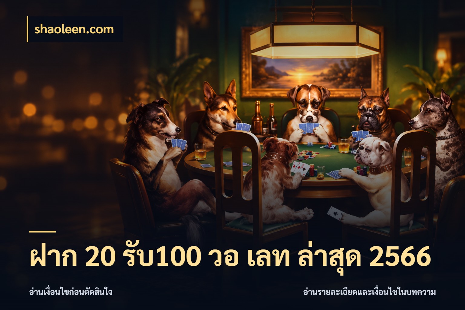 ฝาก 20 รับ100 วอ เลท ล่าสุด 2566 shaoleen.com ยอดฝากและยอดรับในมุมของคนชอบลุ้น