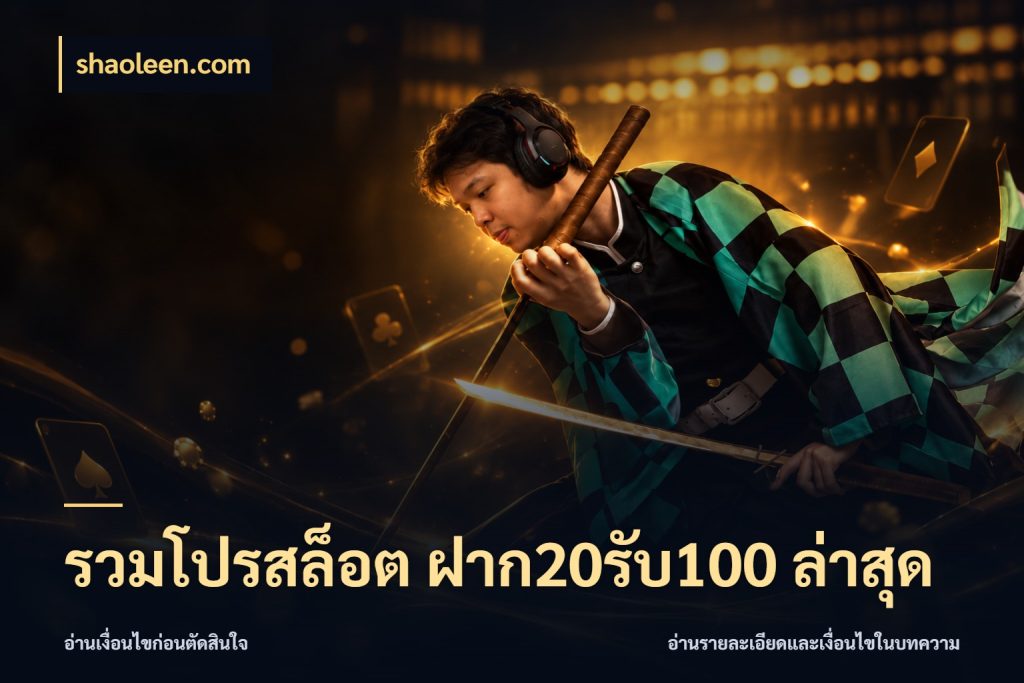 รวมโปรสล็อต ฝาก20รับ100 ล่าสุด shaoleen.com สีสันของโปรฝากและยอดรับ