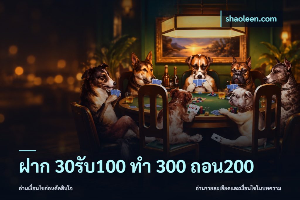 ฝาก 30รับ100 ทํา 300 ถอน200