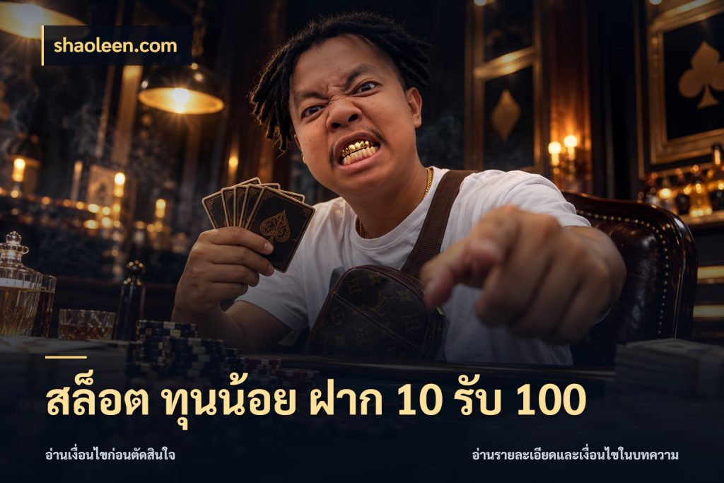 สล็อต ทุนน้อย ฝาก 10 รับ 100 shaoleen.com สีสันของโปรฝากและยอดรับ