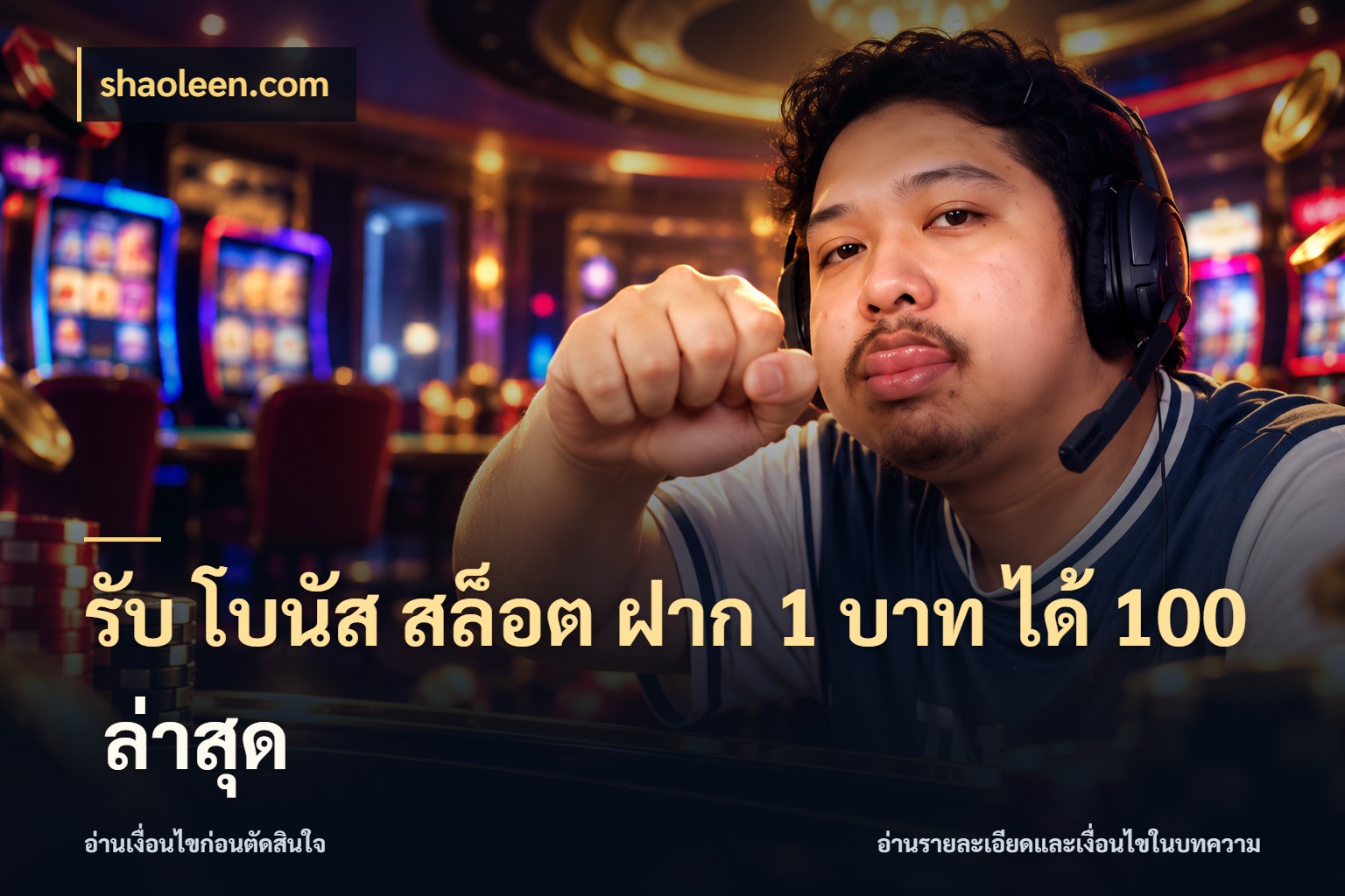 รับ โบนัส สล็อต ฝาก 1 บาท ได้ 100 ล่าสุด จุดเด่นของเครดิตที่คนชอบเกมอยากรู้ สไตล์ shaoleen.com
