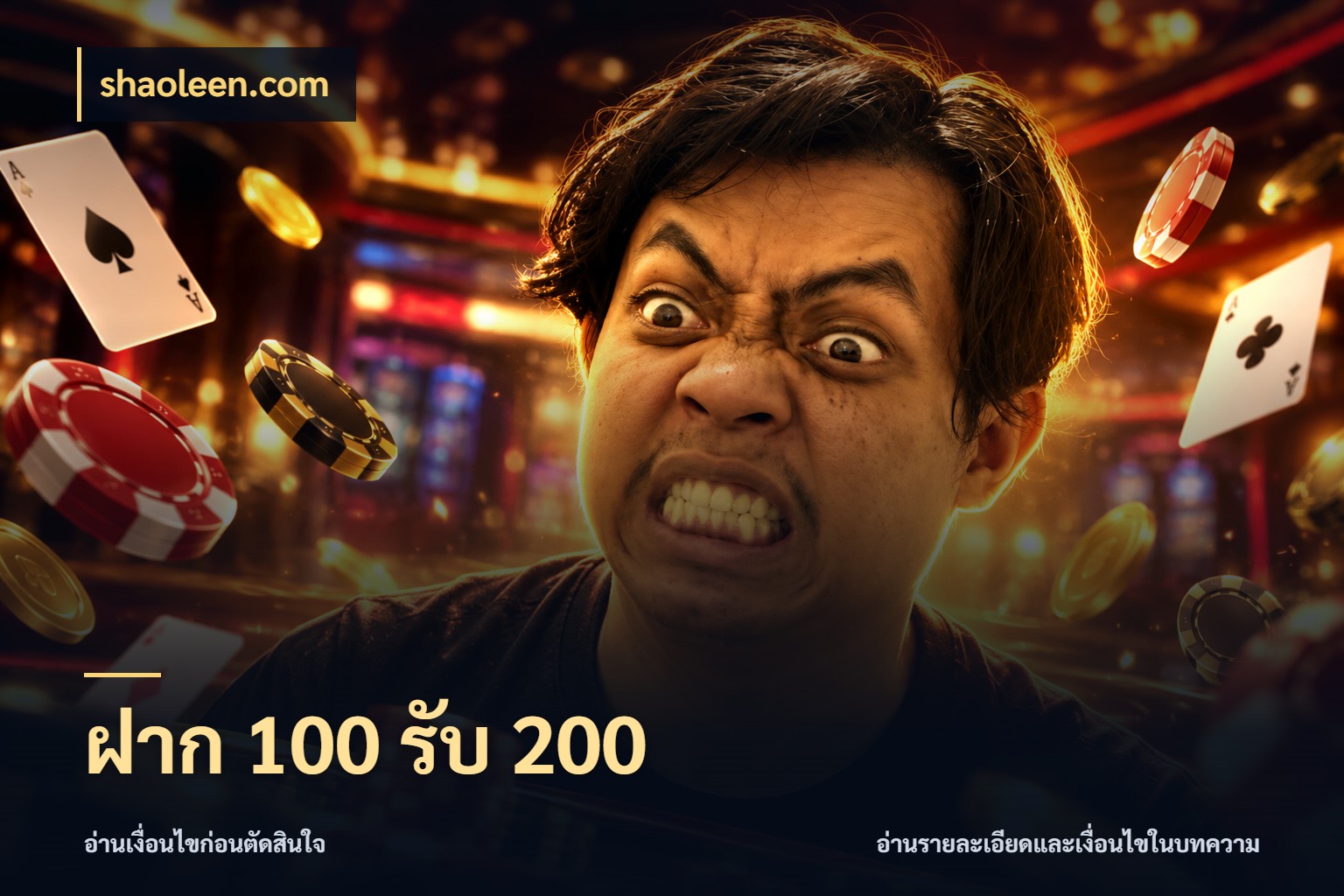 ฝาก 100 รับ 200 จับประเด็นยอดรับก่อนเลือกความสนุก กับ shaoleen.com