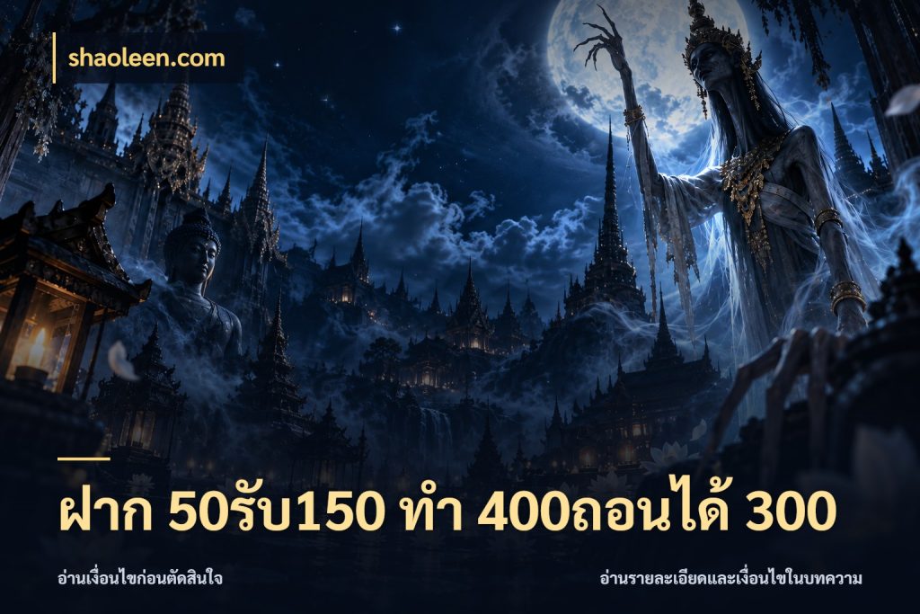 ฝาก 50รับ150 ทํา 400ถอนได้ 300