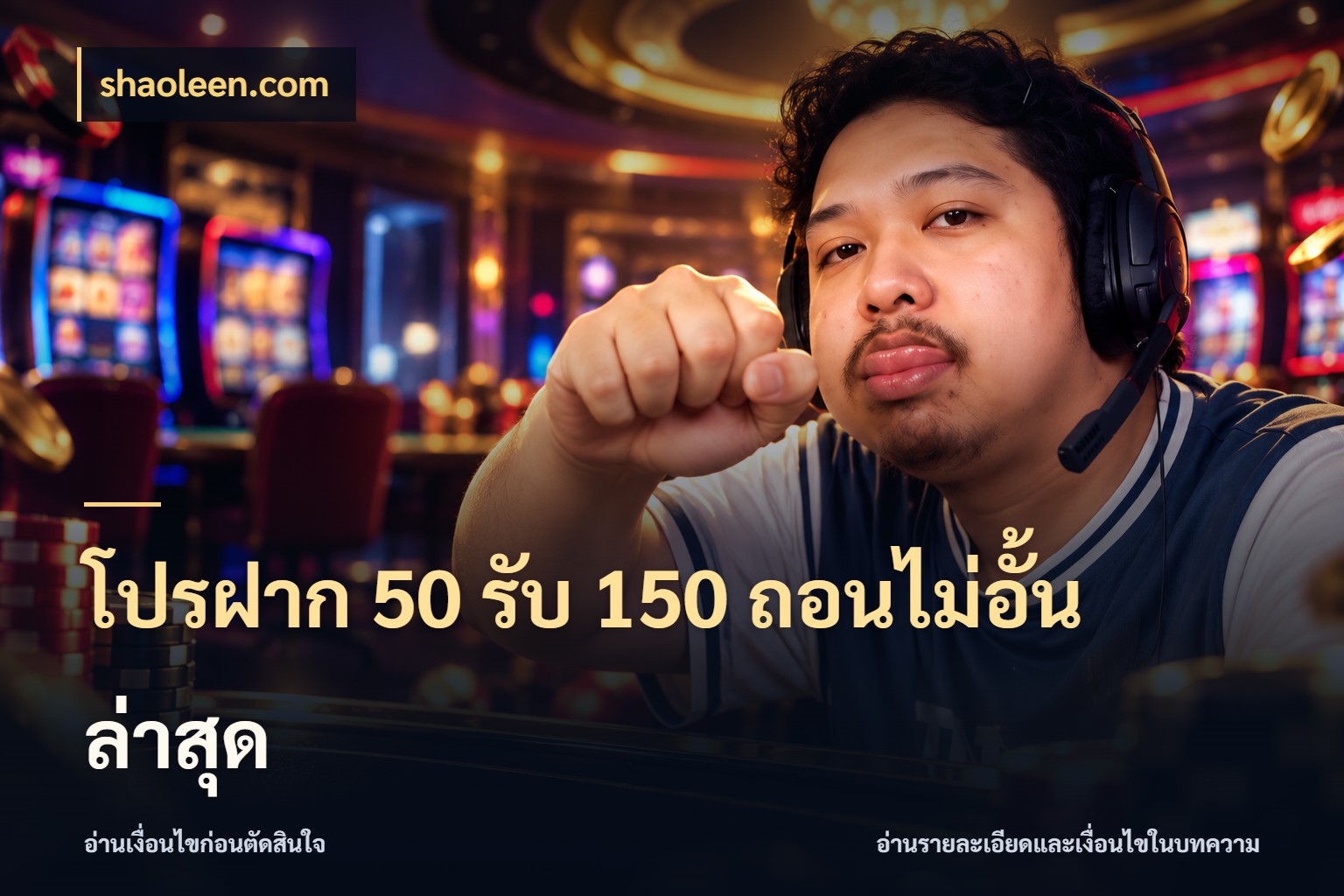 โปรฝาก 50 รับ 150 ถอนไม่อั้นล่าสุด สายโบนัสเลือกจังหวะสนุกได้อย่างไร กับ shaoleen.com