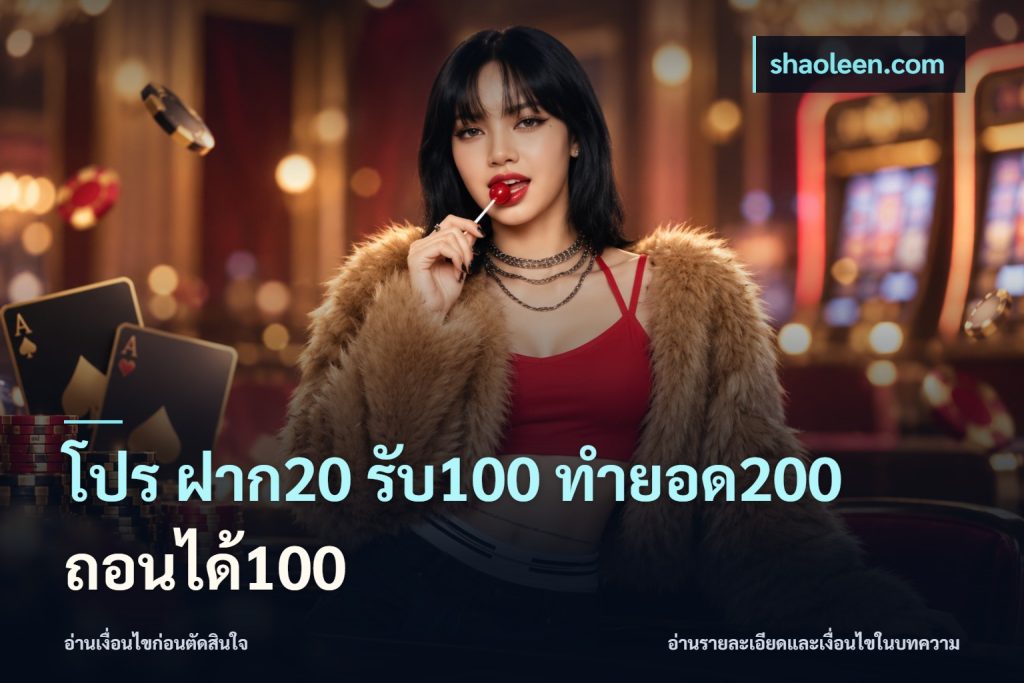 โปร ฝาก20 รับ100 ทำยอด200 ถอนได้100