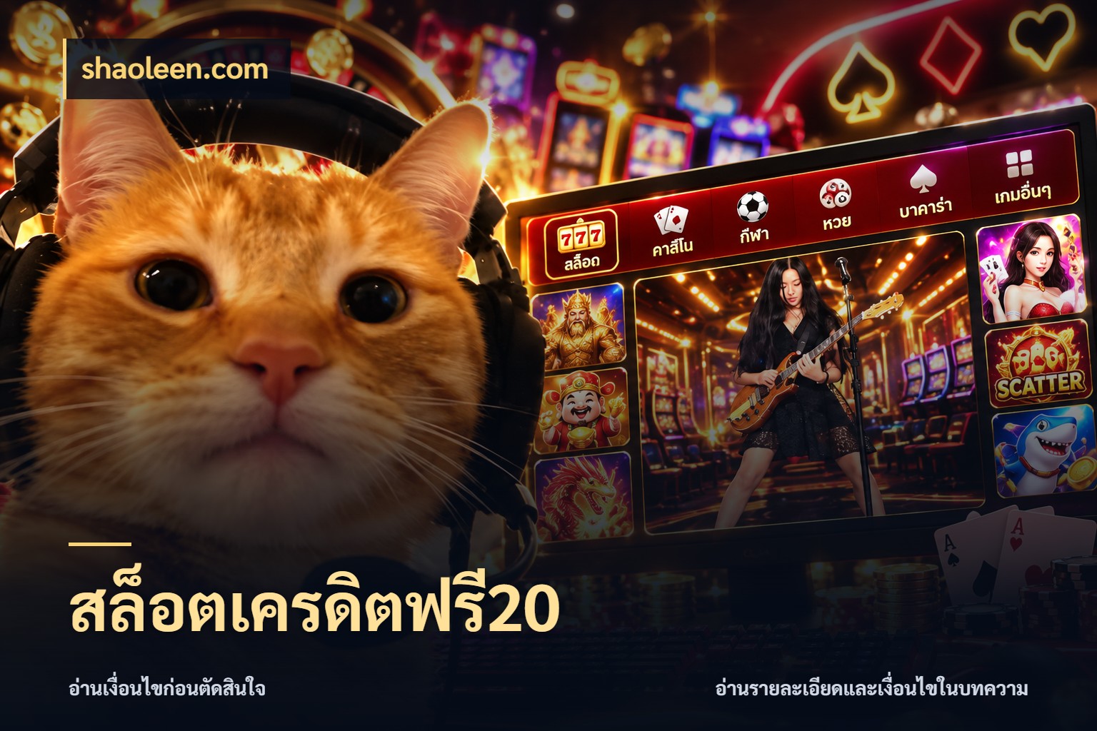 สล็อตเครดิตฟรี20 เปิดประเด็นเครดิตฟรีสำหรับคนชอบลุ้น กับ shaoleen.com