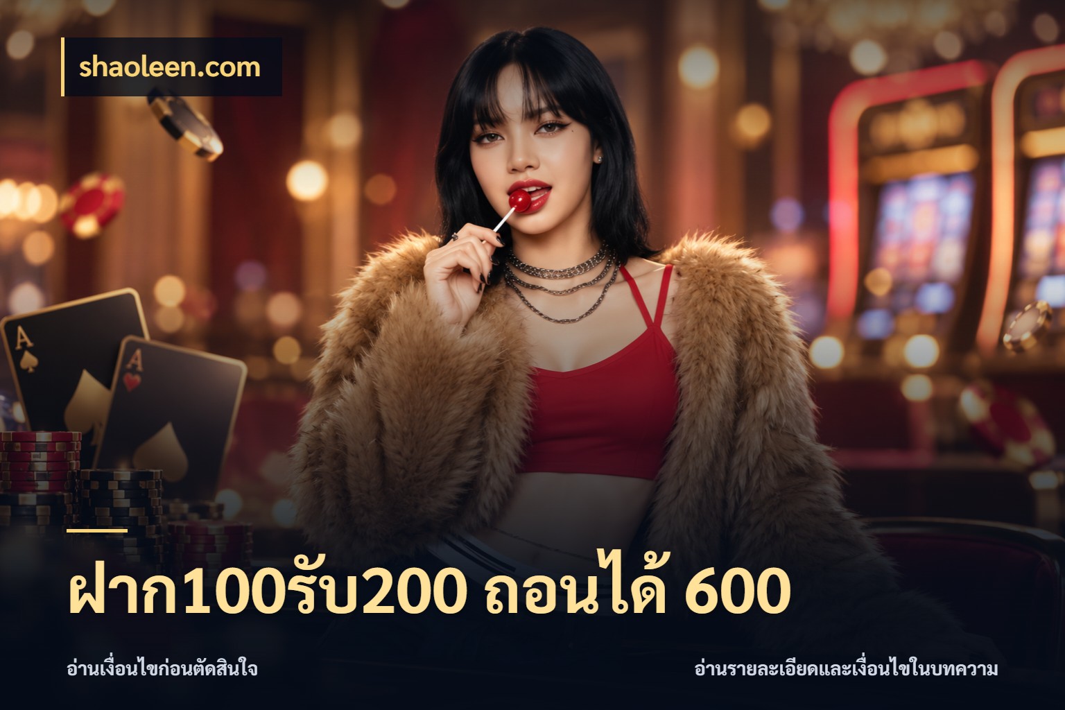 ฝาก100รับ200 ถอนได้ 600 เปิดมุมโปรให้เข้ากับเกมแนวโปรด กับ shaoleen.com