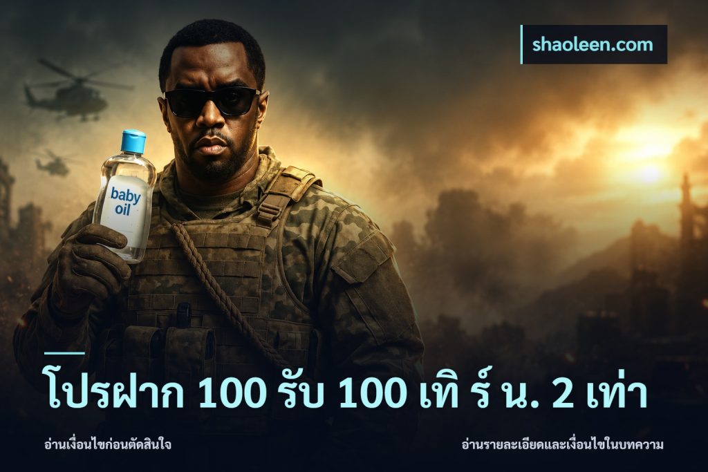 โปรฝาก 100 รับ 100 เทิ ร์ น. 2 เท่า