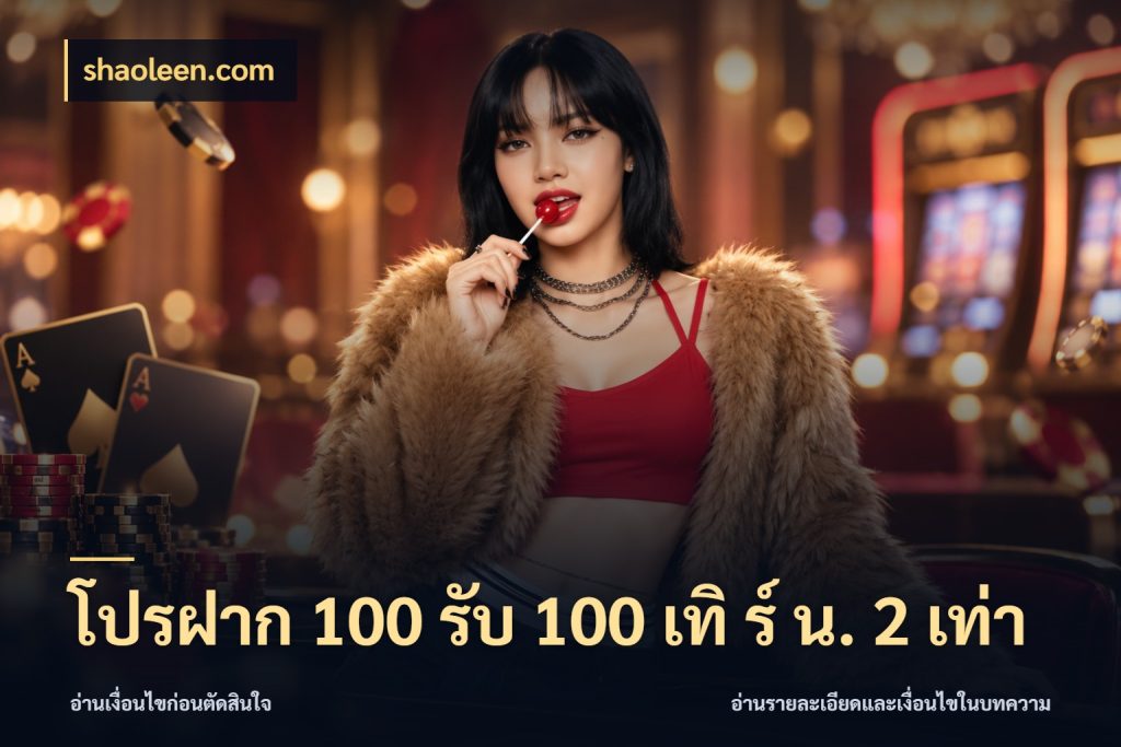 โปรฝาก 100 รับ 100 เทิ ร์ น. 2 เท่า สายโบนัสเลือกจังหวะสนุกได้อย่างไร กับ shaoleen.com