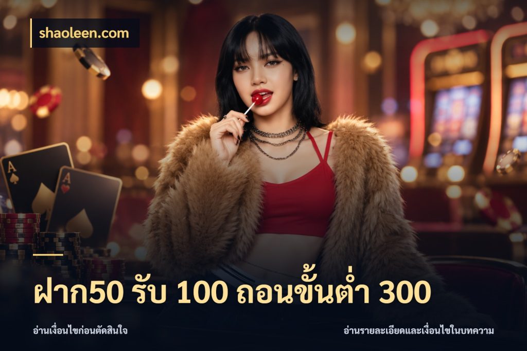 ฝาก50 รับ 100 ถอนขั้นต่ํา 300