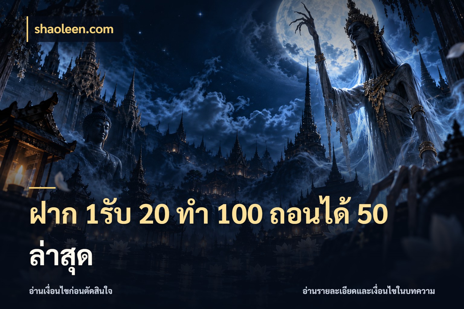 ฝาก 1รับ 20 ทำ 100 ถอนได้ 50 ล่าสุด จุดเด่นของเครดิตที่คนชอบเกมอยากรู้ ในมุม shaoleen.com
