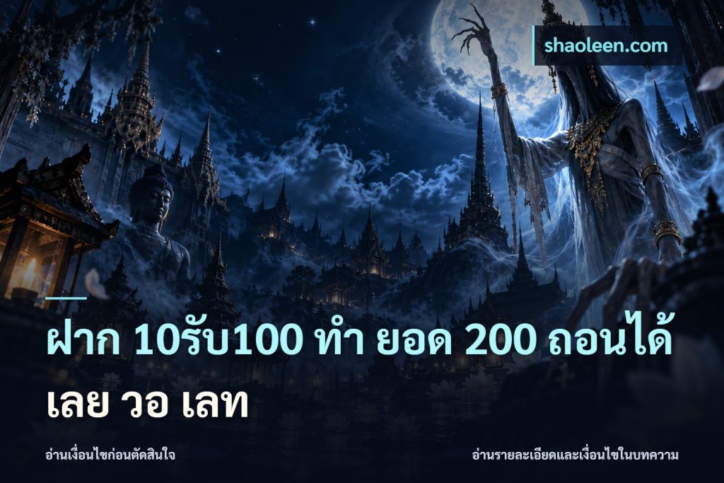 ฝาก 10รับ100 ทํา ยอด 200 ถอนได้เลย วอ เลท
