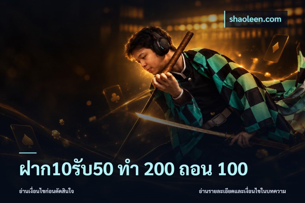 ฝาก10รับ50 ทํา 200 ถอน 100