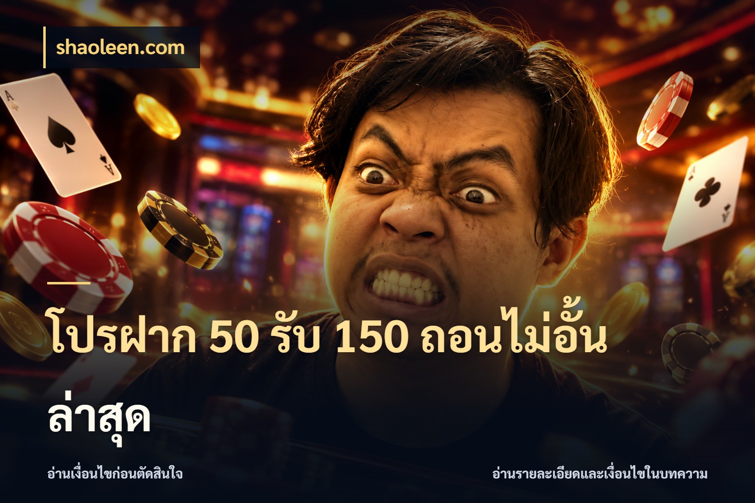โปรฝาก 50 รับ 150 ถอนไม่อั้น ล่าสุด shaoleen.com จุดเด่นของเครดิตที่คนชอบเกมอยากรู้