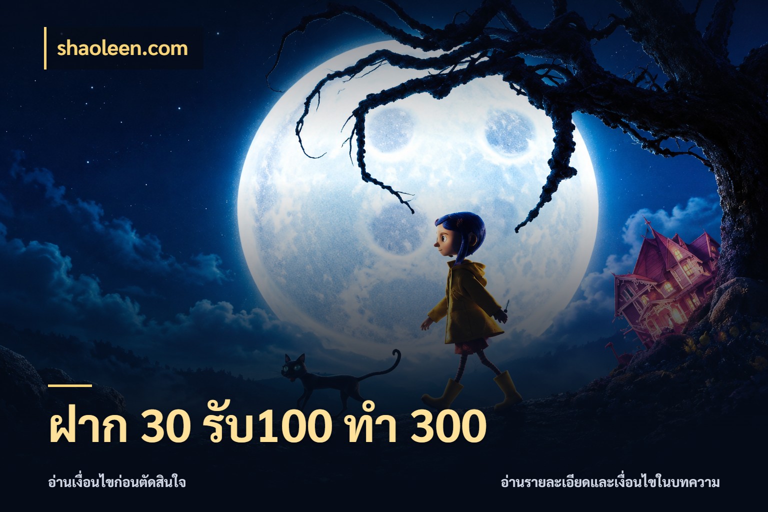 ฝาก 30 รับ100 ทำ 300 จุดเด่นของเครดิตที่คนชอบเกมอยากรู้ กับ shaoleen.com