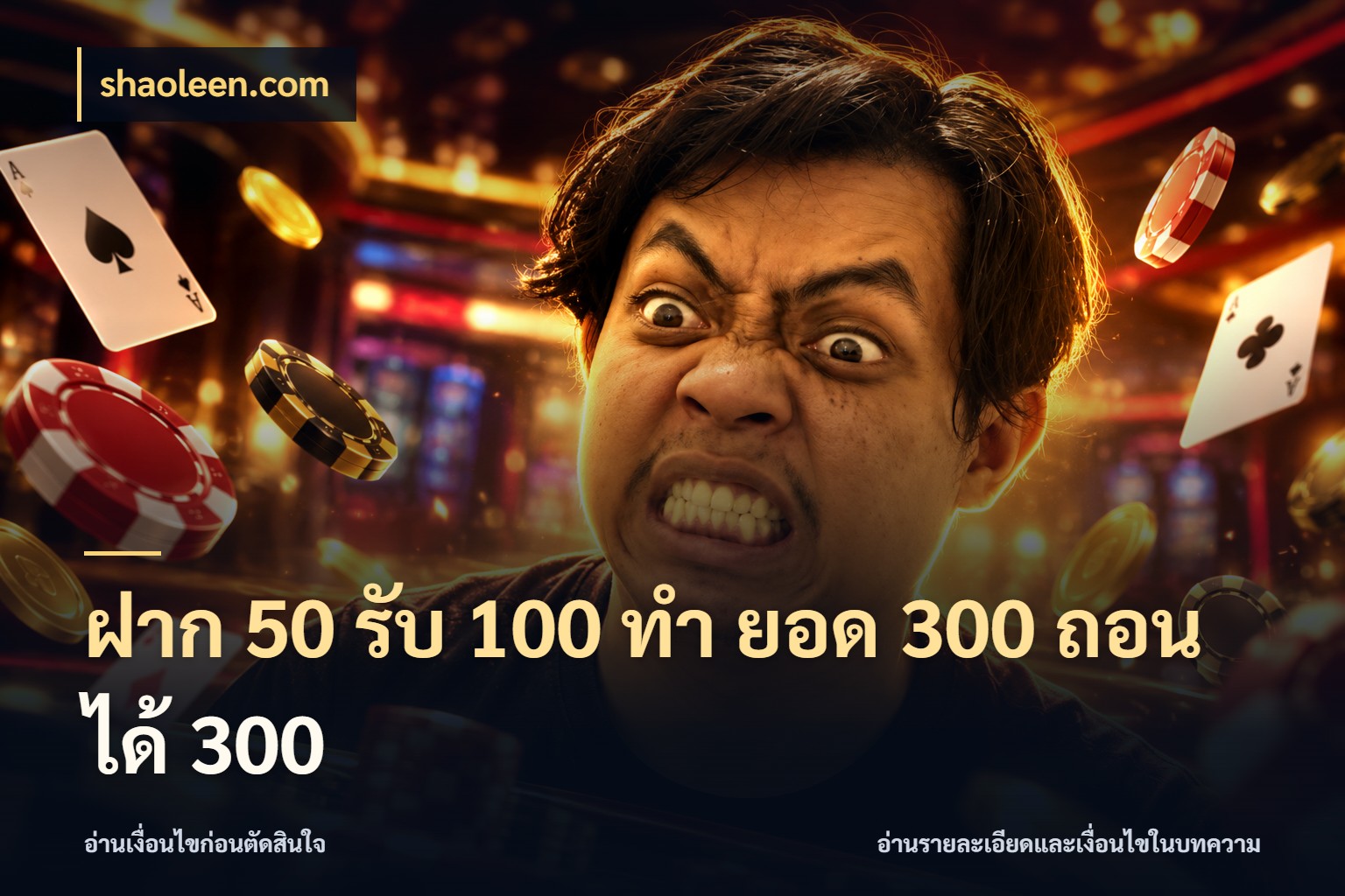 ฝาก 50 รับ 100 ทํา ยอด 300 ถอนได้ 300 shaoleen.com เครดิตกับรูปแบบโปรที่ตรงใจ