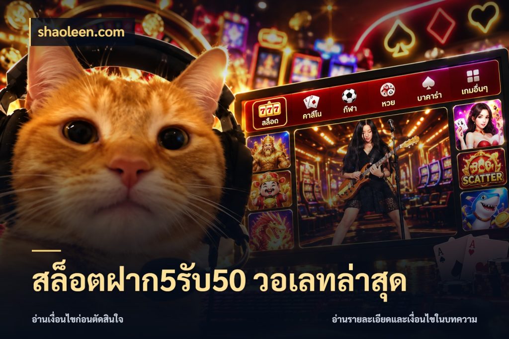 สล็อตฝาก5รับ50 วอเลทล่าสุด สีสันของโปรฝากและยอดรับ กับ shaoleen.com