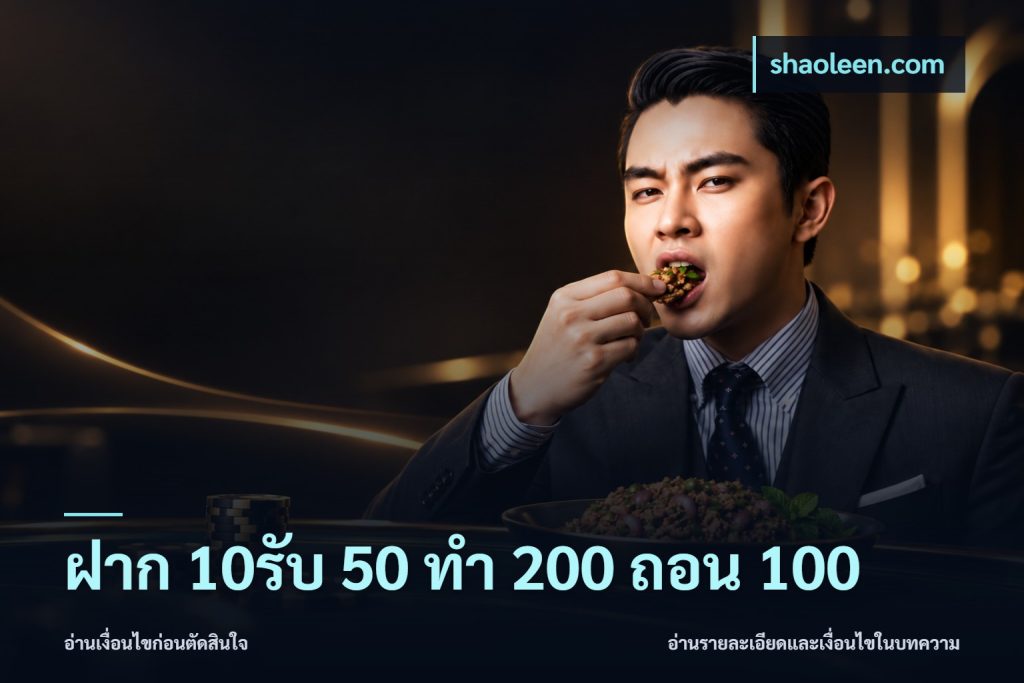 ฝาก 10รับ 50 ทํา 200 ถอน 100
