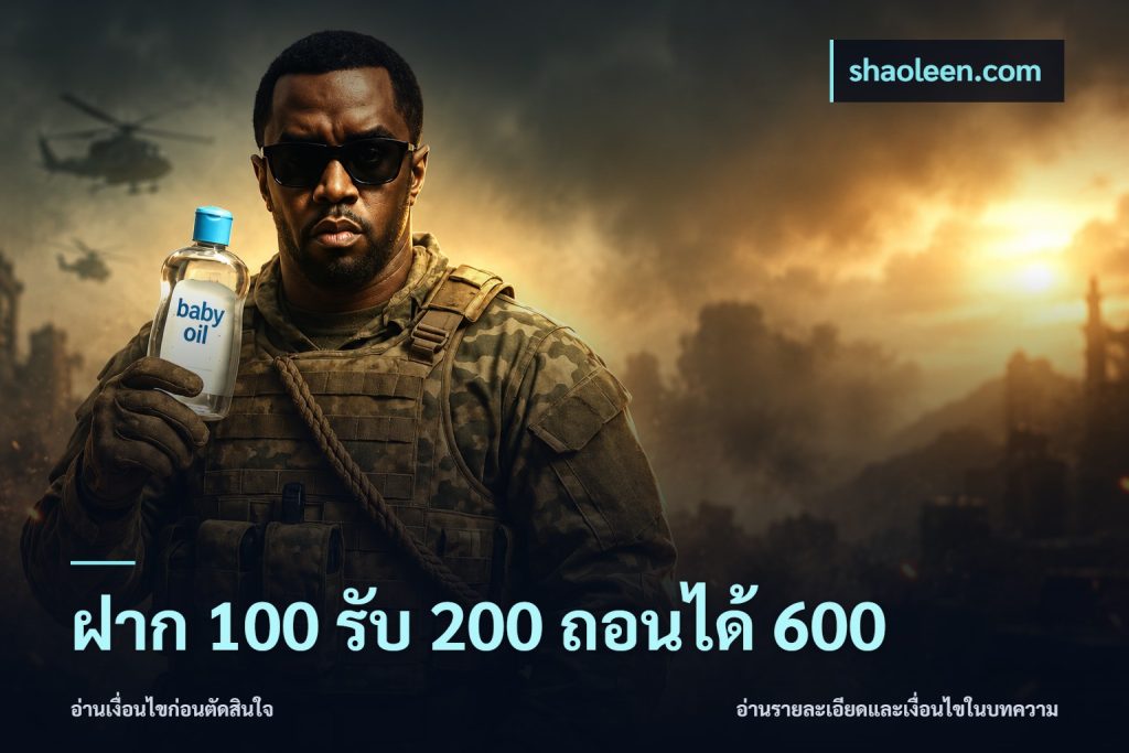 ฝาก 100 รับ 200 ถอนได้ 600