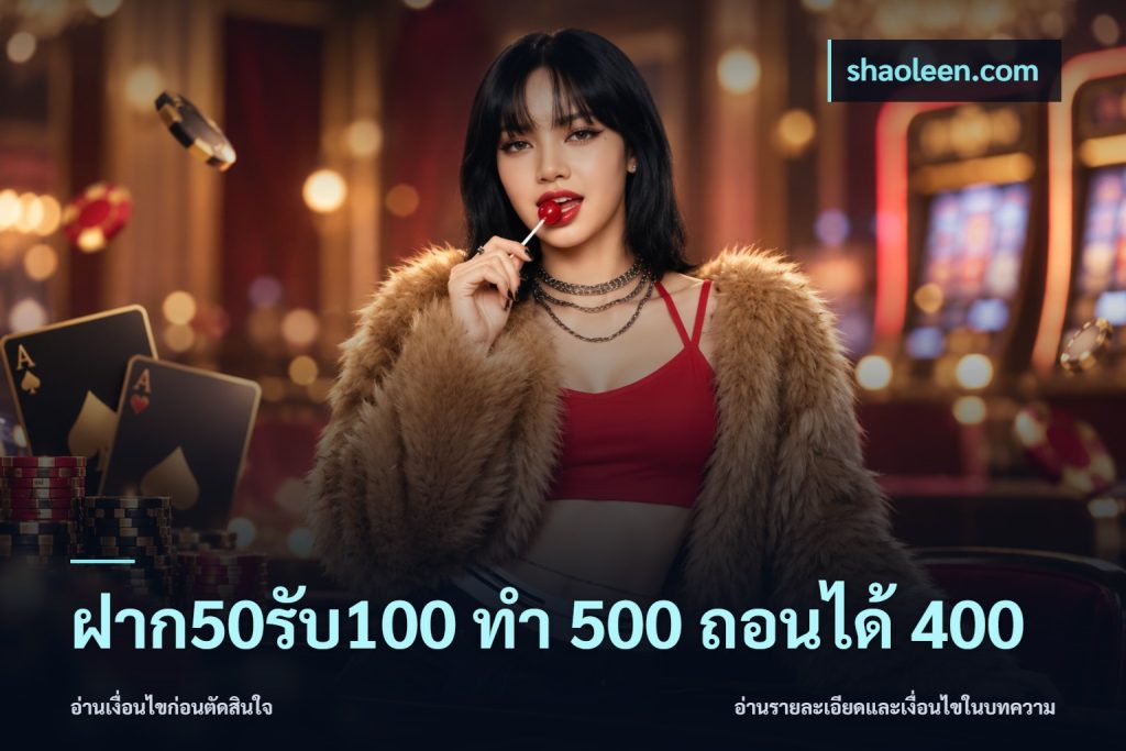 ฝาก50รับ100 ทํา 500 ถอนได้ 400
