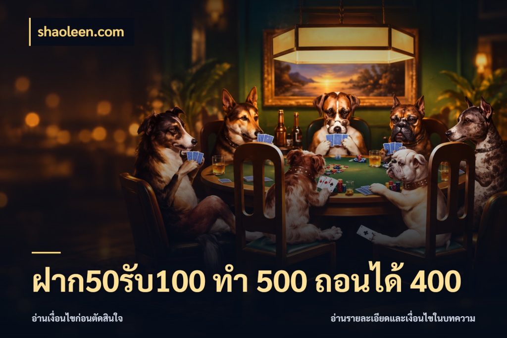 ฝาก50รับ100 ทํา 500 ถอนได้ 400