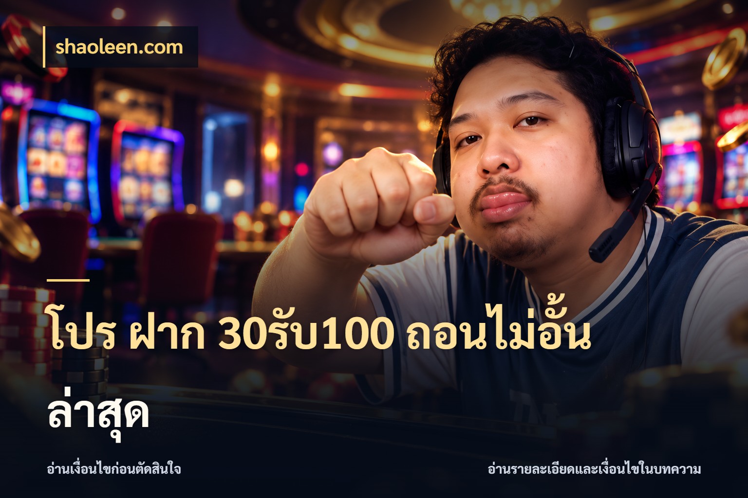 โปร ฝาก 30รับ100 ถอนไม่อั้น ล่าสุด shaoleen.com สายโบนัสเลือกจังหวะสนุกได้อย่างไร