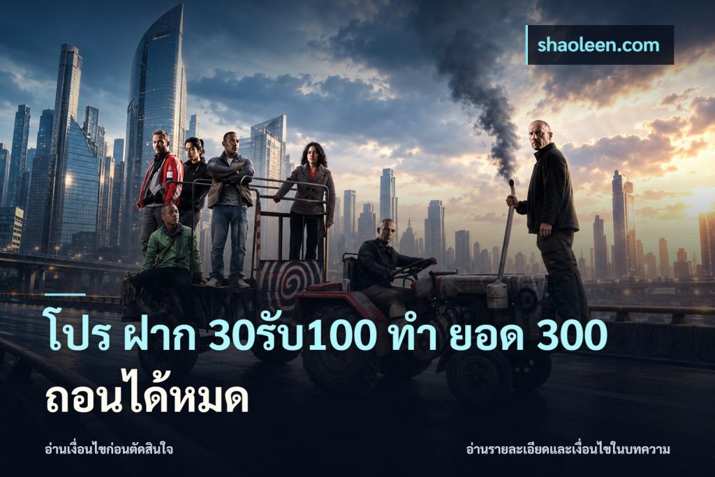 โปร ฝาก 30รับ100 ทํา ยอด 300 ถอนได้หมด