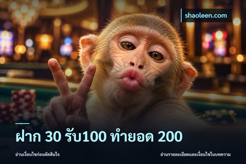 ฝาก 30 รับ100 ทำยอด 200