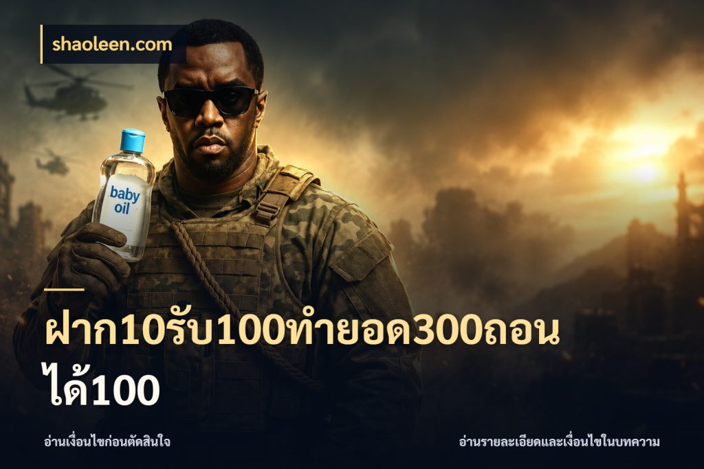 ฝาก10รับ100ทํายอด300ถอนได้100 shaoleen.com โปรยอดรับที่สายเกมสนใจ